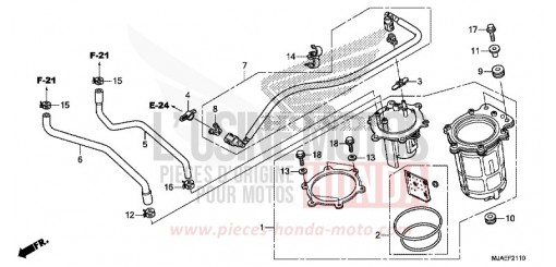 KRAFTSTOFFPUMPE (VT750CS/C2B/C2S/C) VT750CSE de 2014